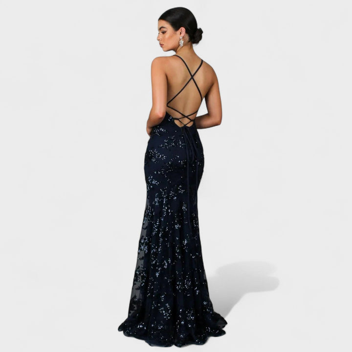 Sol - Vestido hasta el suelo con lentejuelas