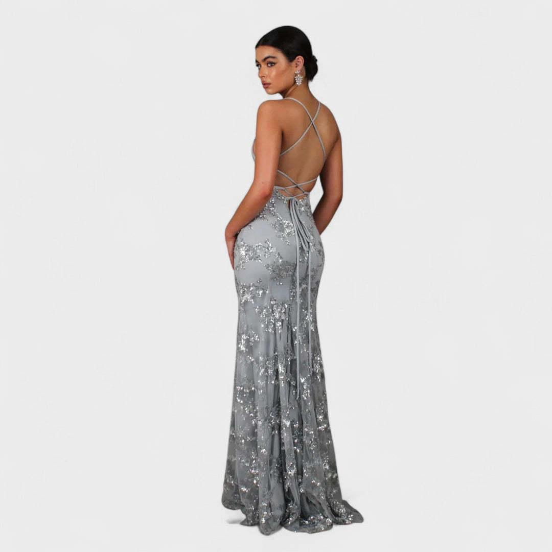 Sol - Vestido hasta el suelo con lentejuelas