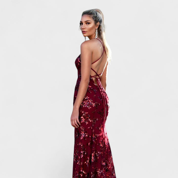 Sol - Vestido hasta el suelo con lentejuelas