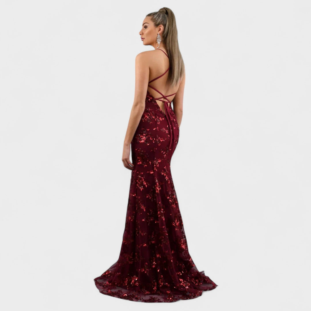 Sol - Vestido hasta el suelo con lentejuelas