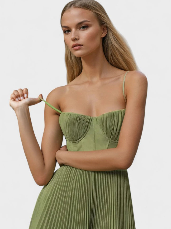 Melissa - Vestido midi plisado