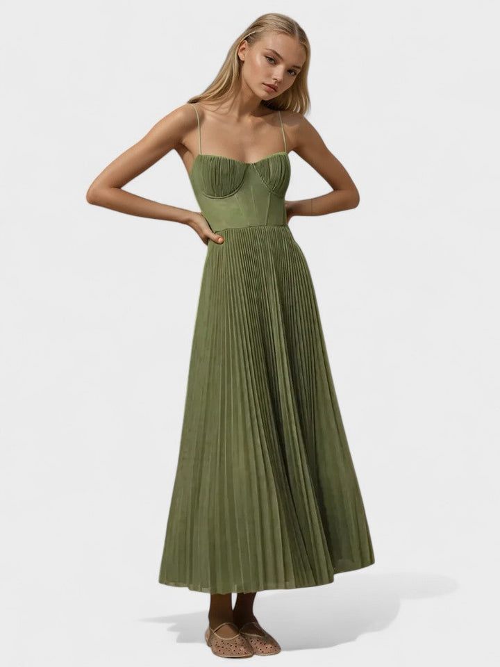Melissa - Vestido midi plisado
