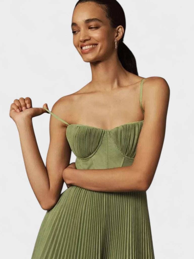 Melissa - Vestido midi plisado