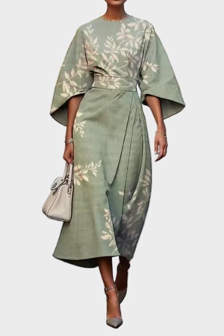 Moxlan - Vestido Floral Elegante Mujer