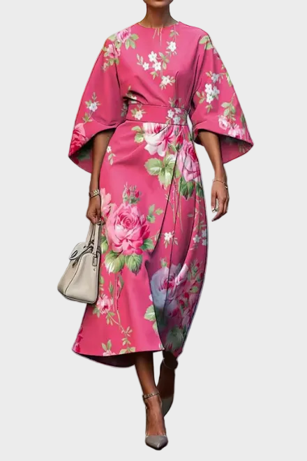 Moxlan - Vestido Floral Elegante Mujer