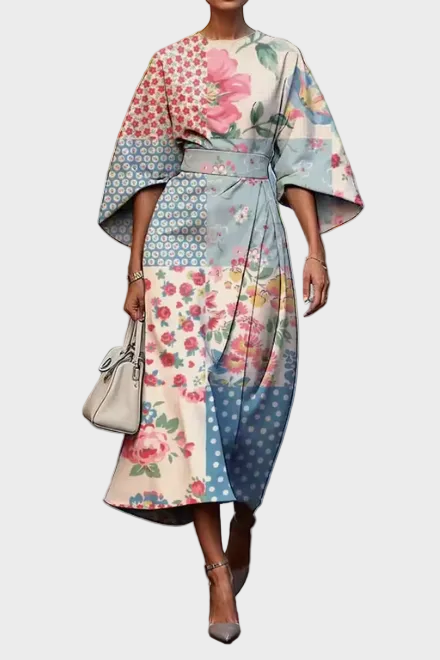 Moxlan - Vestido Floral Elegante Mujer