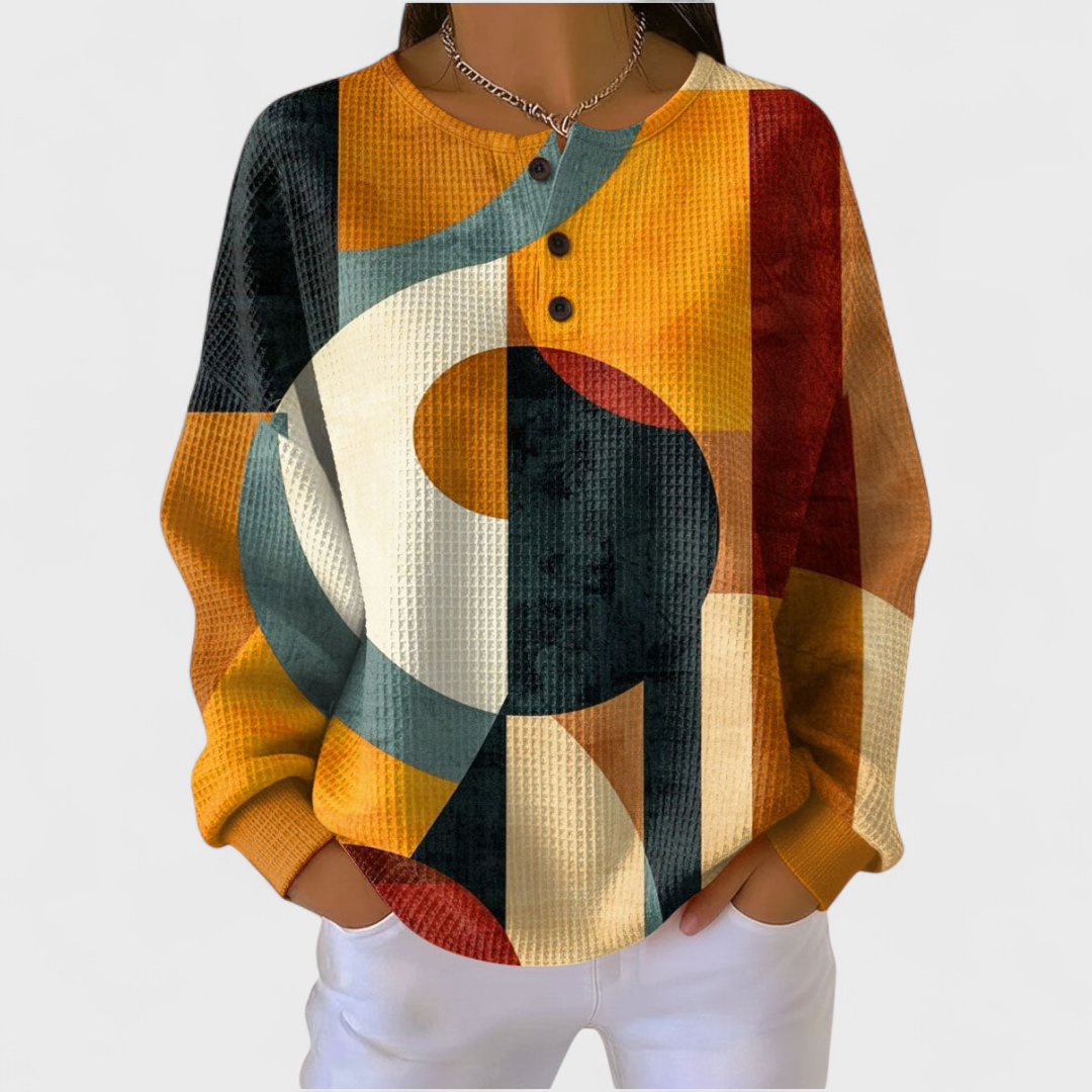 Océane | Sudadera estructurada con patrones geométricos
