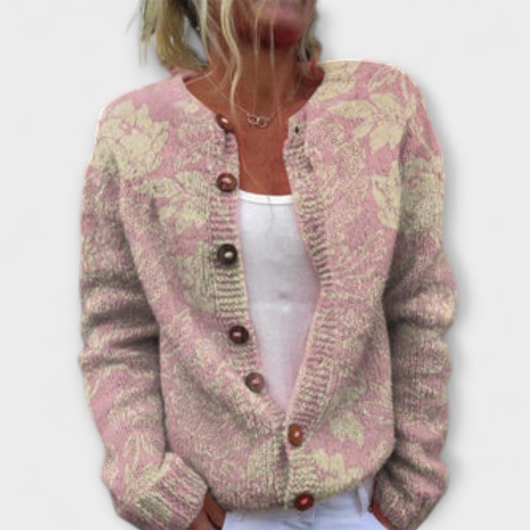 Sola - Cárdigan Rosa con motivo floral