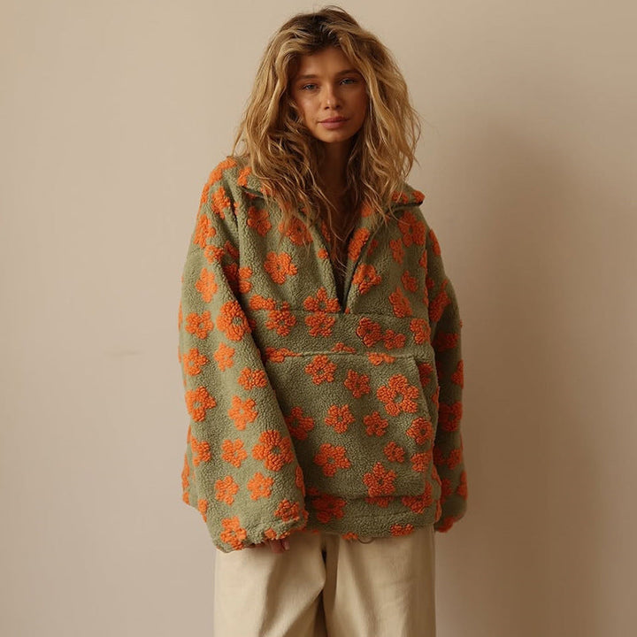 Daisy™ | Jersey de borreguito con flores