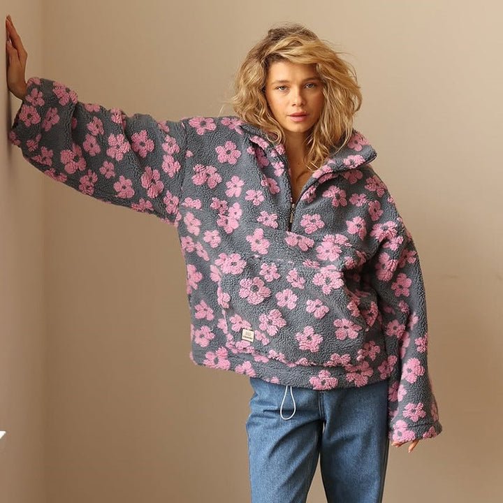 Daisy™ | Jersey de borreguito con flores