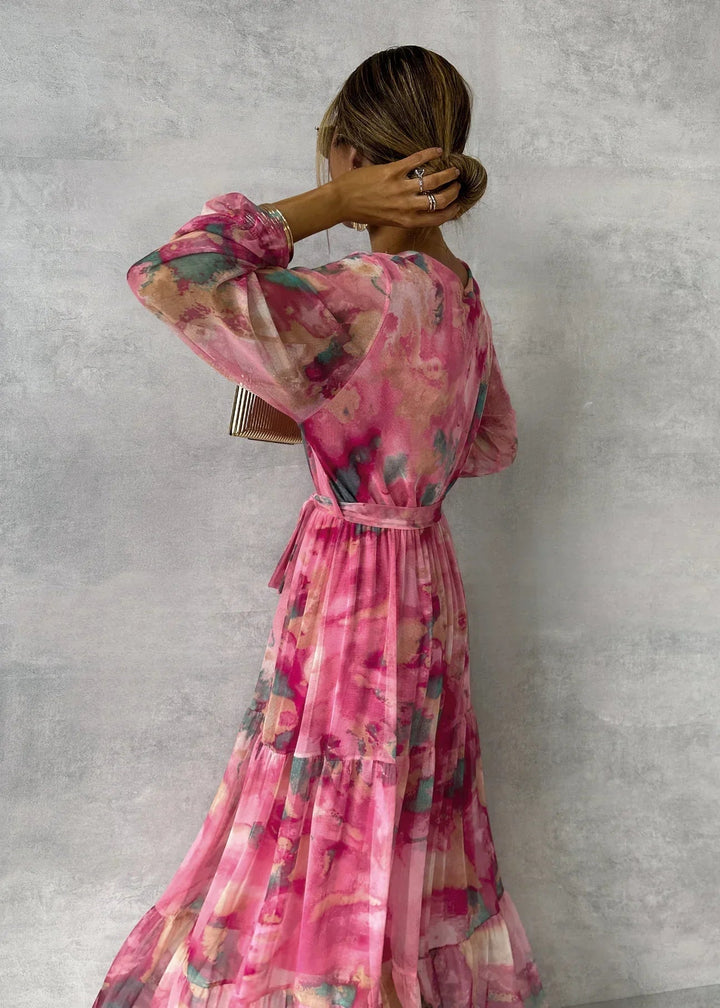 Hazel | Vestido Cruzado con Estampado Floral