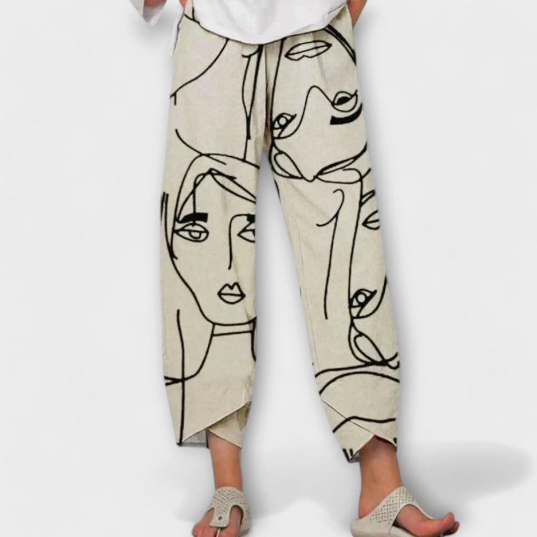 Nahia - Pantalones de Lino Elegantes