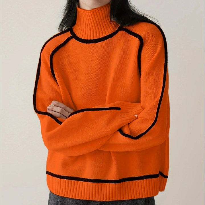 Marjorie | Jersey de cuello alto de canalé