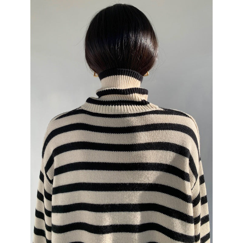 Evelyn | Jersey de cuello alto de punto de ochos
