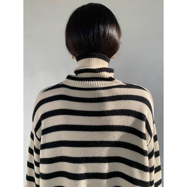 Evelyn | Jersey de cuello alto de punto de ochos