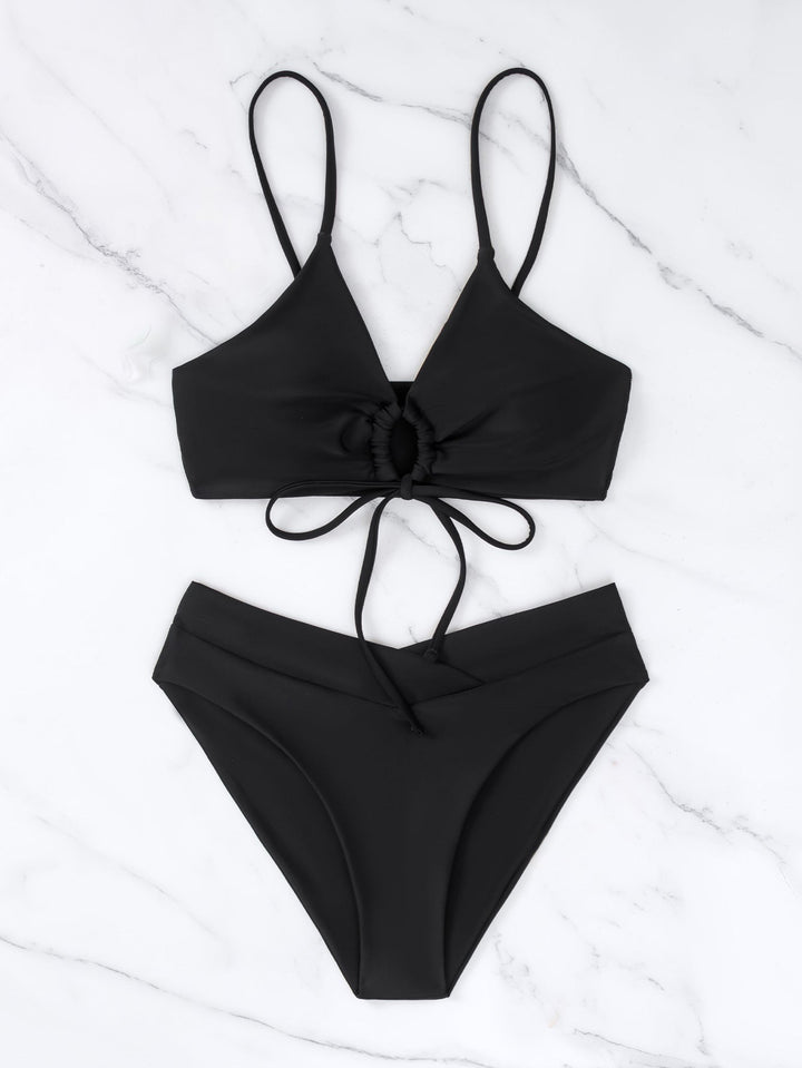 Clotilde | Conjunto de Bikini de Dos Piezas con Nudo en la Parte Delantera