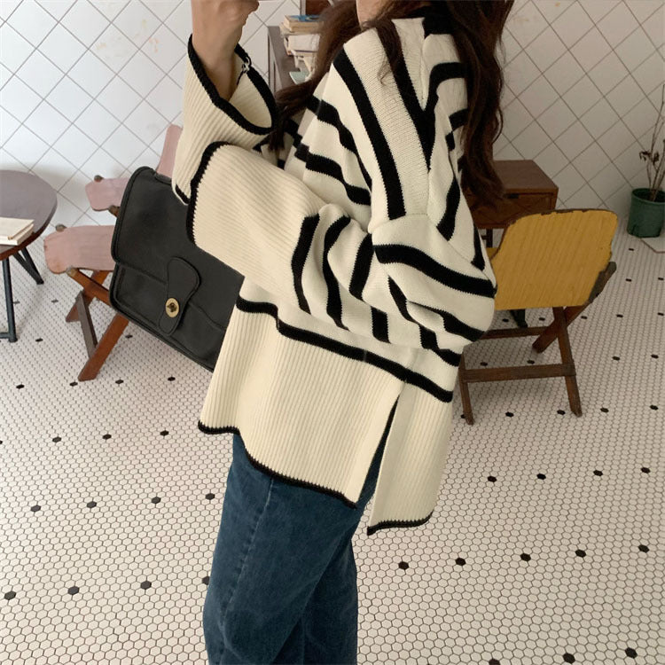Evelyn | Jersey de cuello alto de punto de ochos