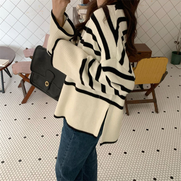 Evelyn | Jersey de cuello alto de punto de ochos