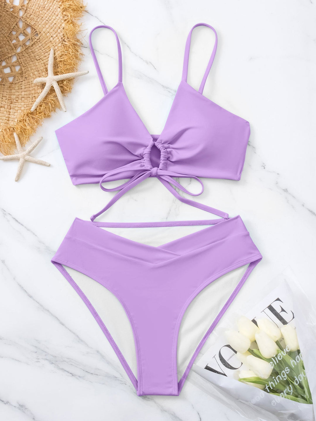 Clotilde | Conjunto de Bikini de Dos Piezas con Nudo en la Parte Delantera