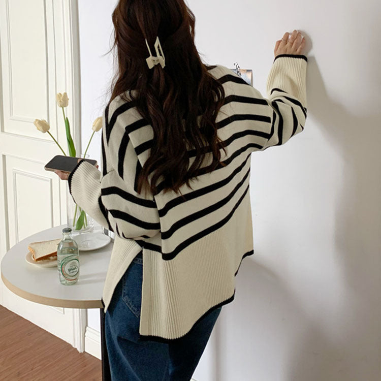 Evelyn | Jersey de cuello alto de punto de ochos