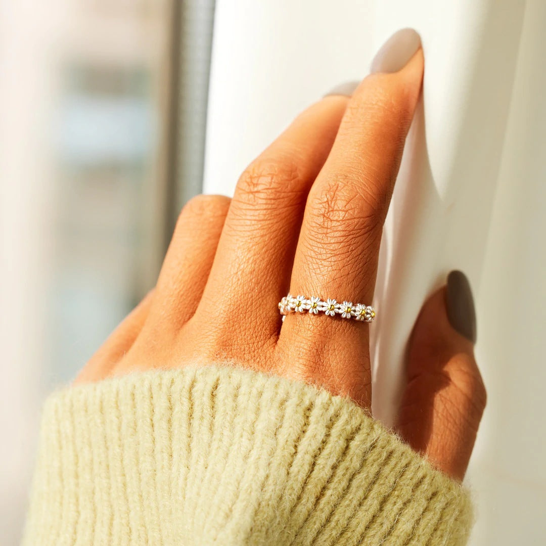 Nieves - Anillo de flores lujoso