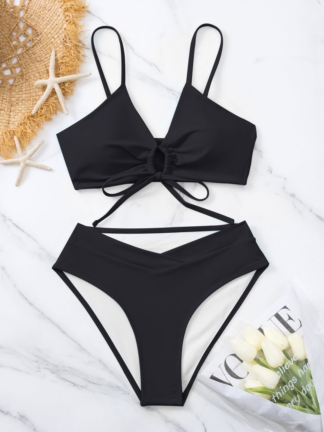 Clotilde | Conjunto de Bikini de Dos Piezas con Nudo en la Parte Delantera