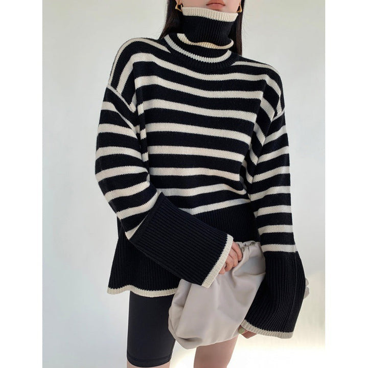 Evelyn | Jersey de cuello alto de punto de ochos