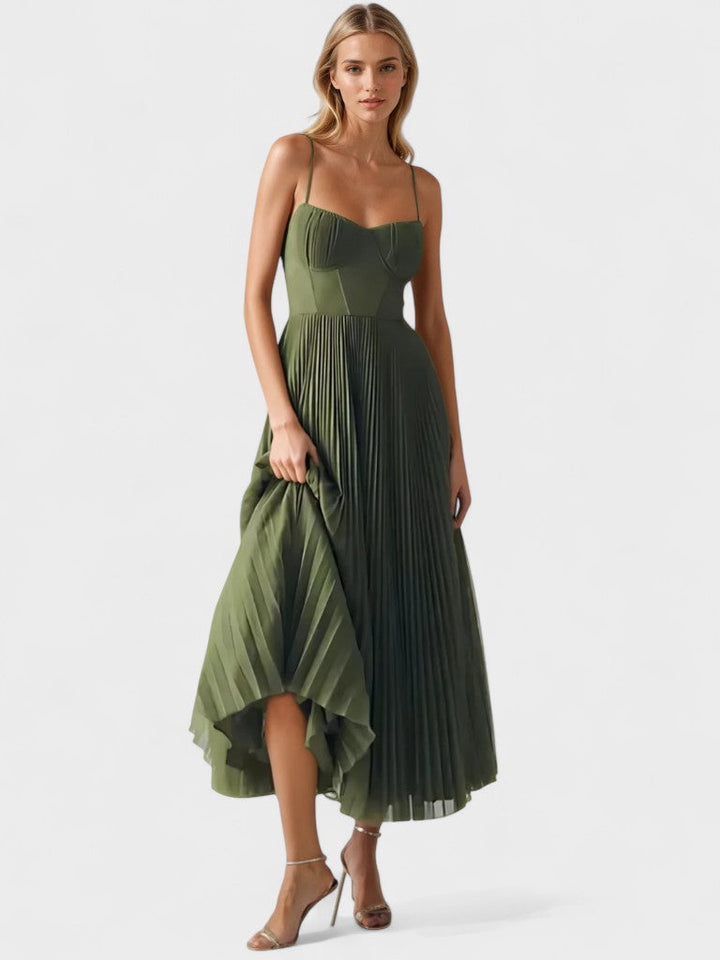 Melissa - Vestido midi plisado