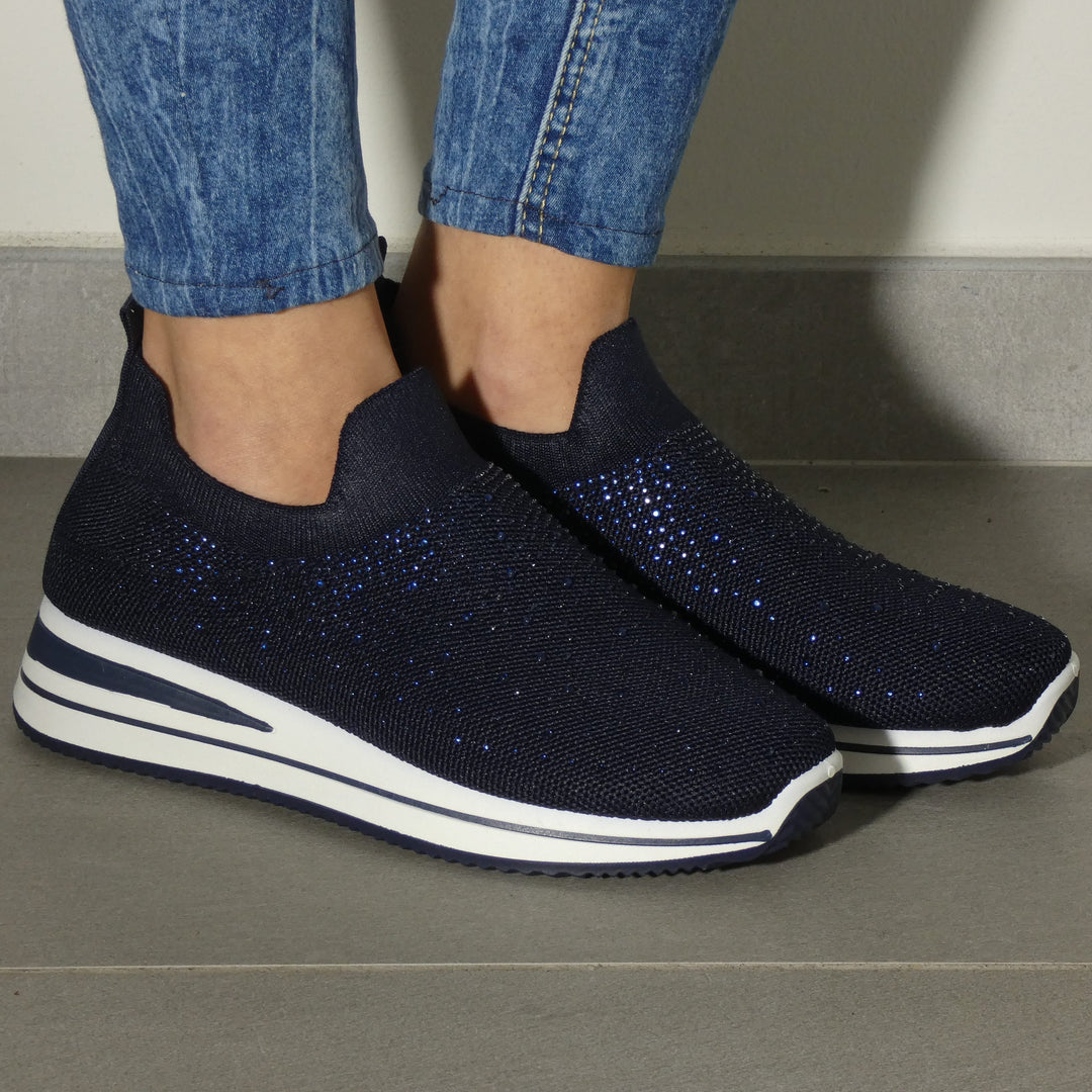 Silvia - Zapatilla Deportiva con Strass