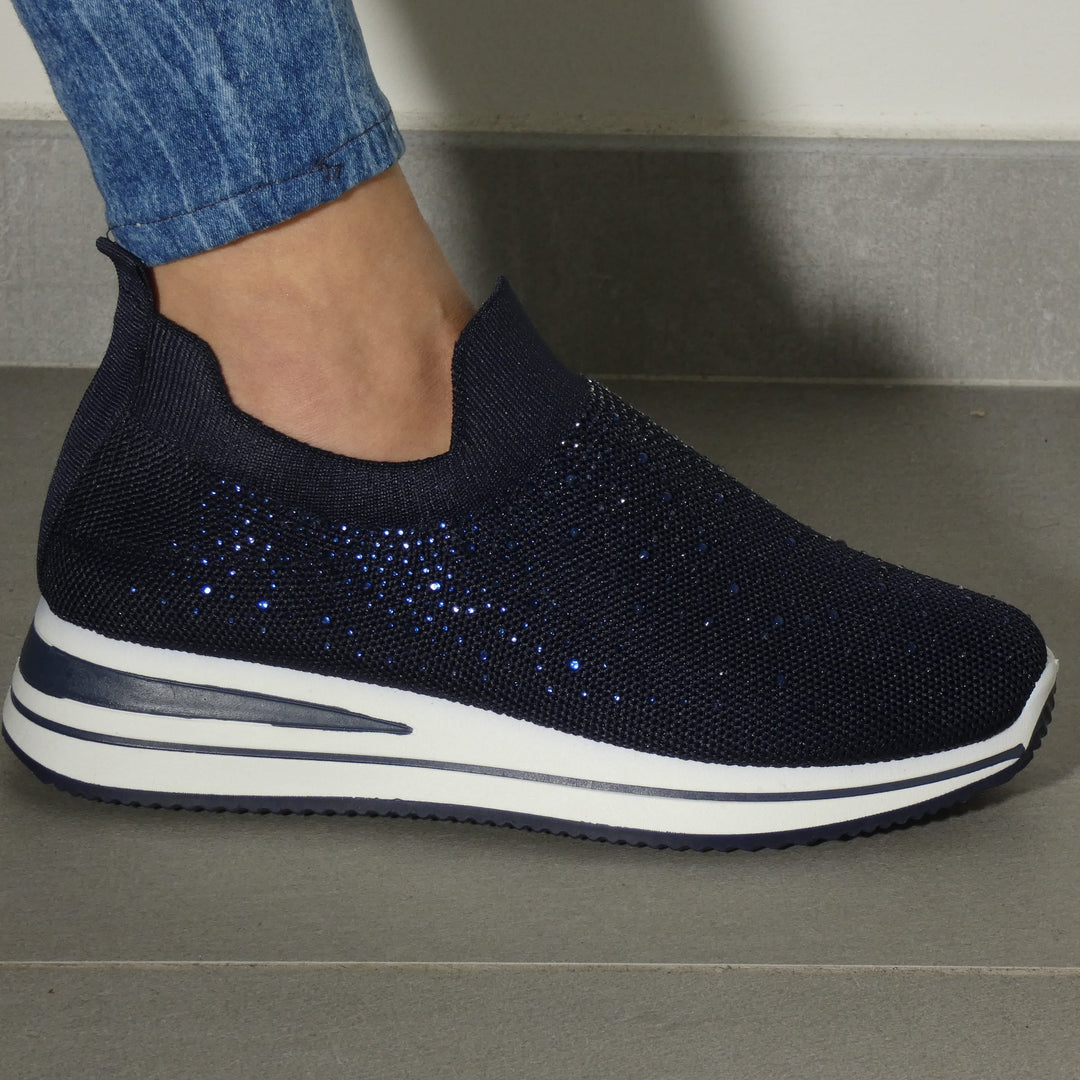 Silvia - Zapatilla Deportiva con Strass