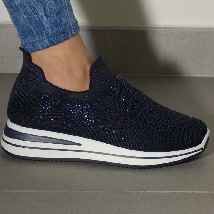 Silvia - Zapatilla Deportiva con Strass