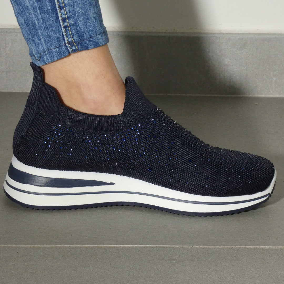 Silvia - Zapatilla Deportiva con Strass