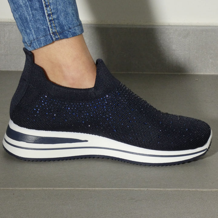 Silvia - Zapatilla Deportiva con Strass