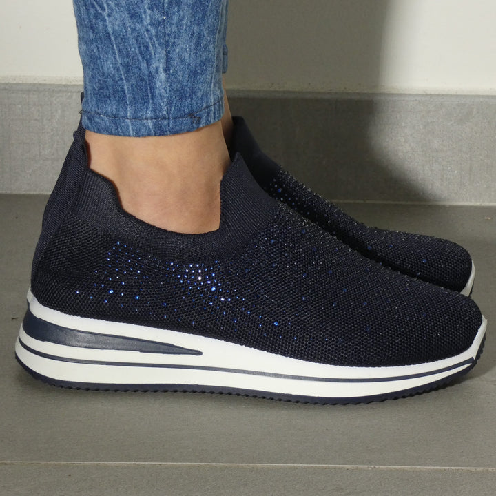 Silvia - Zapatilla Deportiva con Strass
