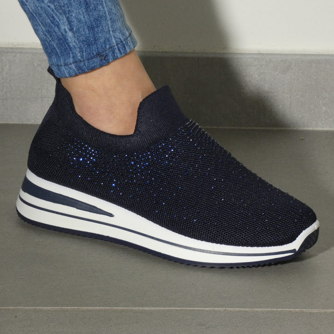 Silvia - Zapatilla Deportiva con Strass