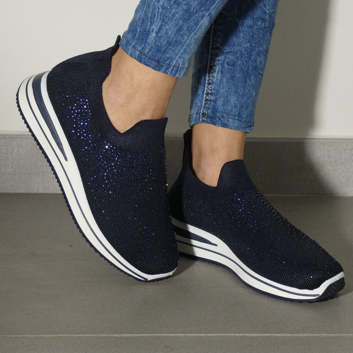 Silvia - Zapatilla Deportiva con Strass