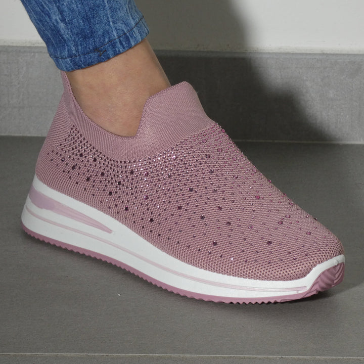 Silvia - Zapatilla Deportiva con Strass