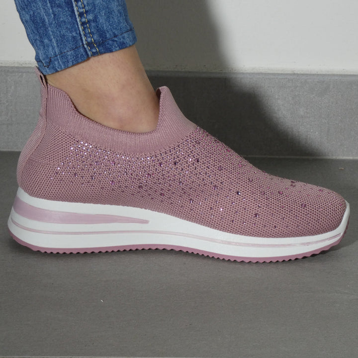 Silvia - Zapatilla Deportiva con Strass