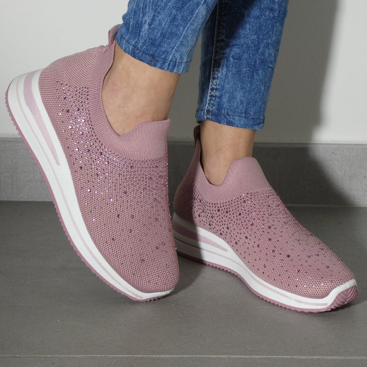 Silvia - Zapatilla Deportiva con Strass