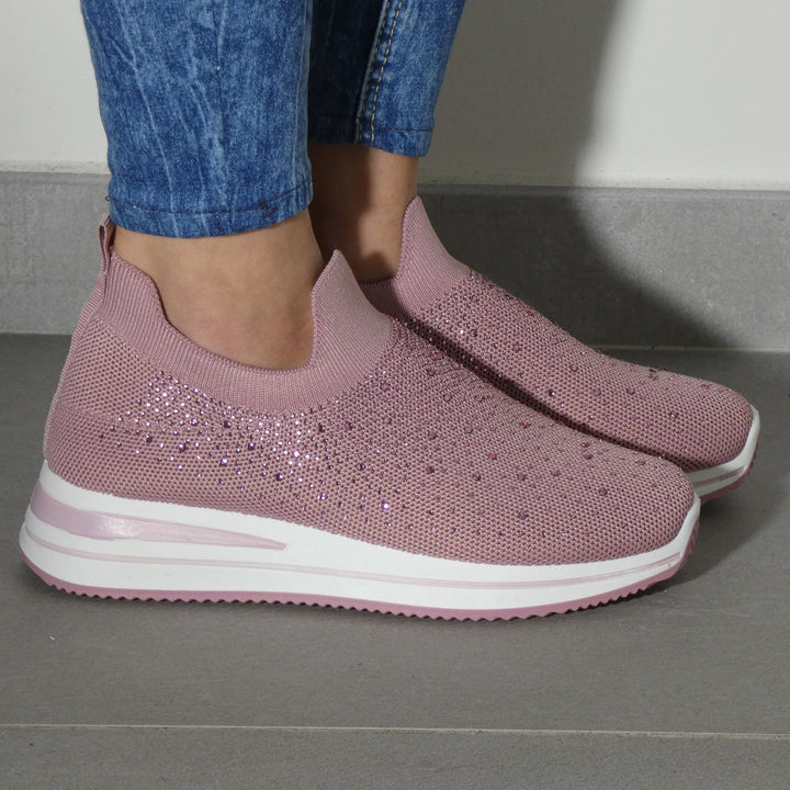 Silvia - Zapatilla Deportiva con Strass