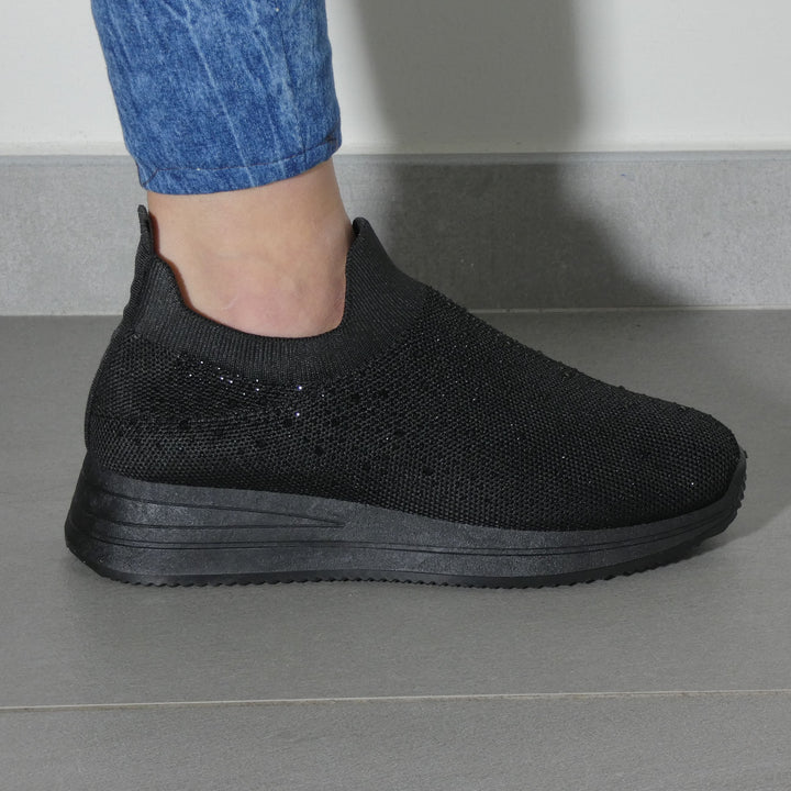 Silvia - Zapatilla Deportiva con Strass