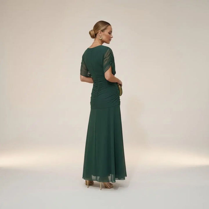 Velora - Vestido Largo Floral con Escote en V