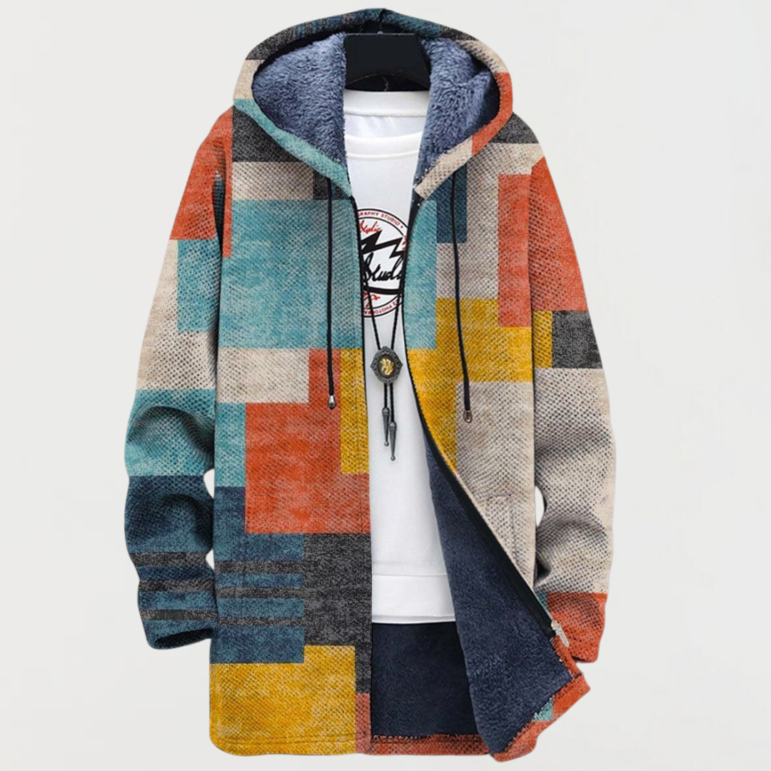 Bernadette | Chaqueta con superficies geométricas de colores