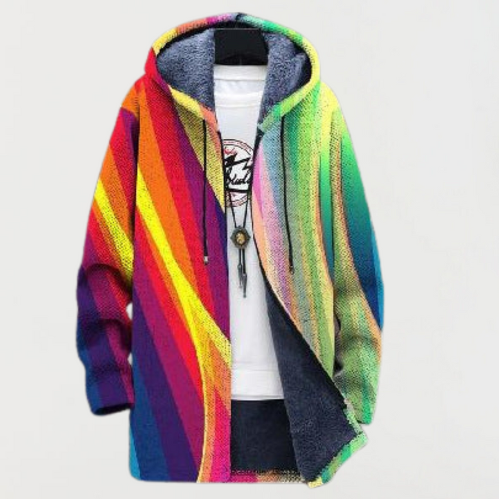 Adèle | Chaqueta con rayas de arcoíris
