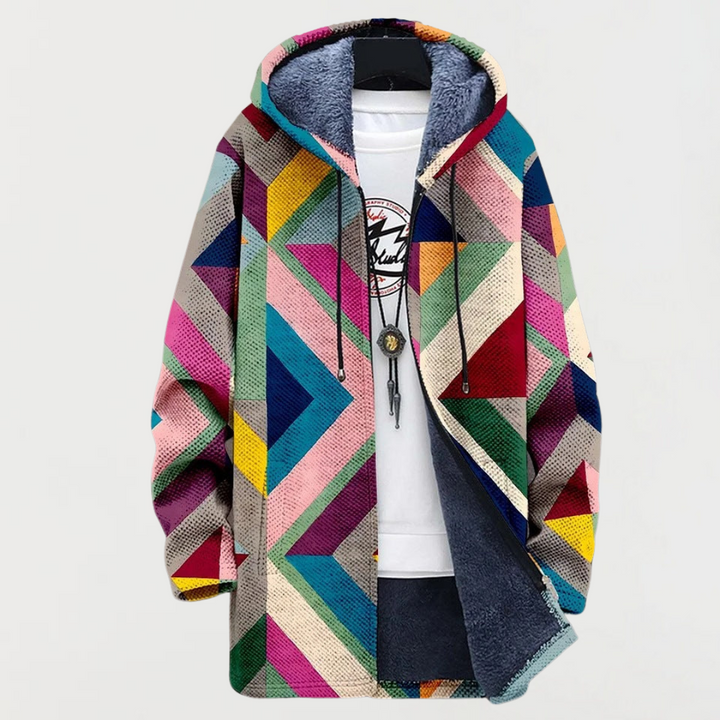 Raymonde | Chaqueta con patrón geométrico artístico