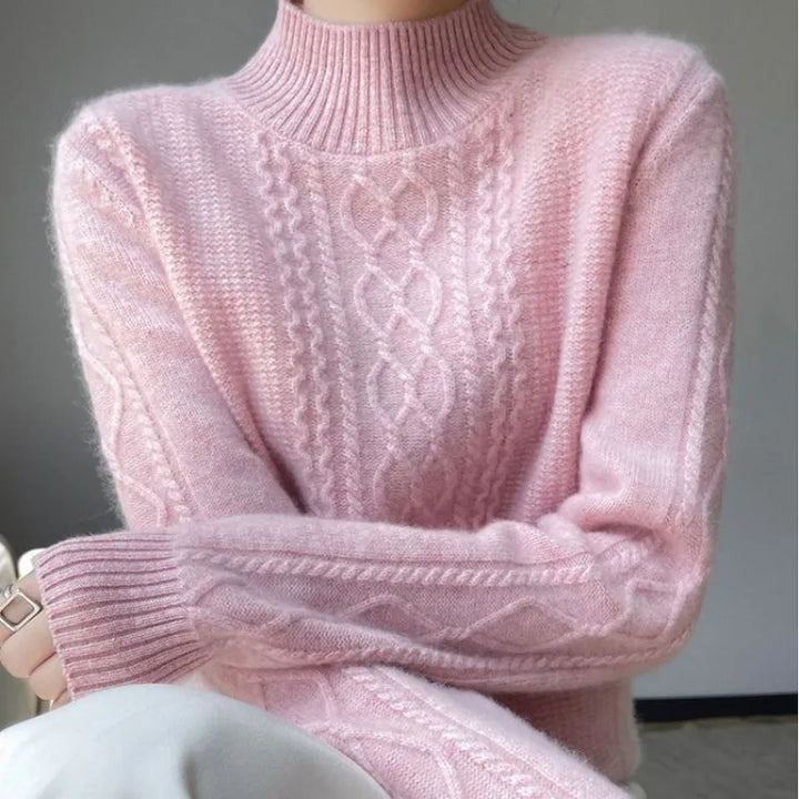 Blanche | Jersey de cuello alto de punto de ochos