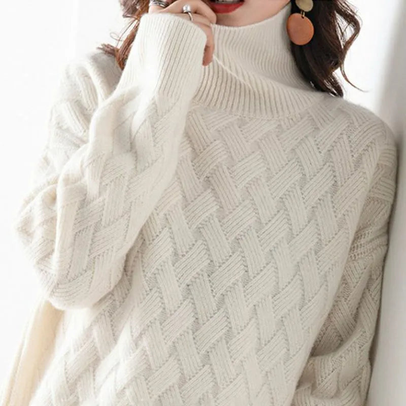 Adelaida | Jersey oversize de cuello alto de punto de ochos