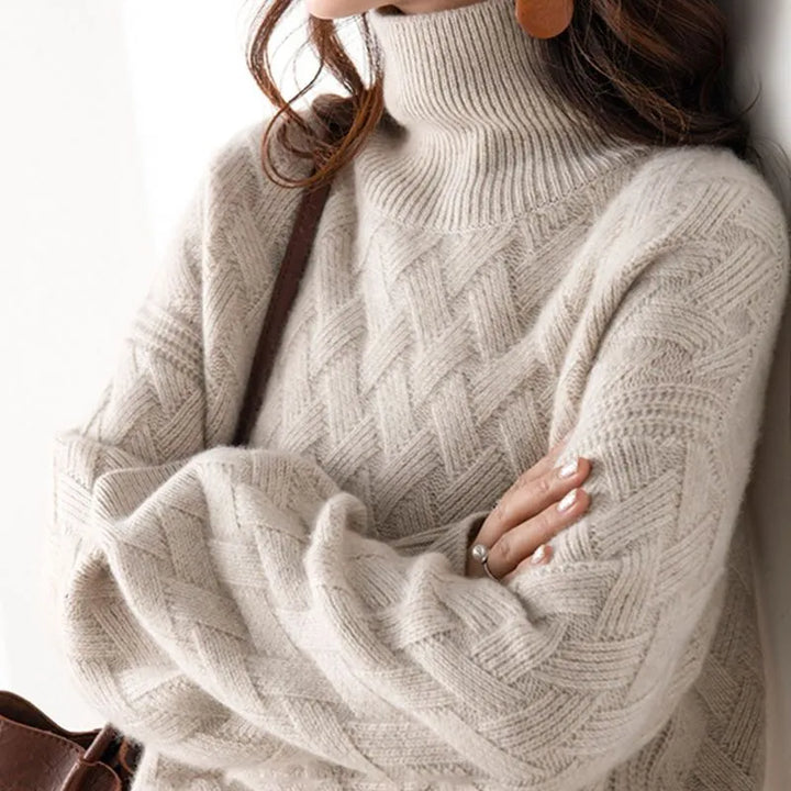 Adelaida | Jersey oversize de cuello alto de punto de ochos