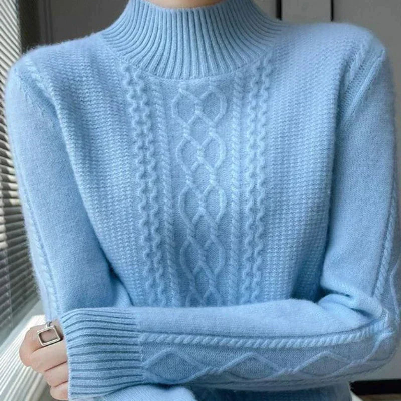 Blanche | Jersey de cuello alto de punto de ochos