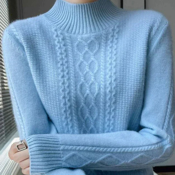 Blanche | Jersey de cuello alto de punto de ochos